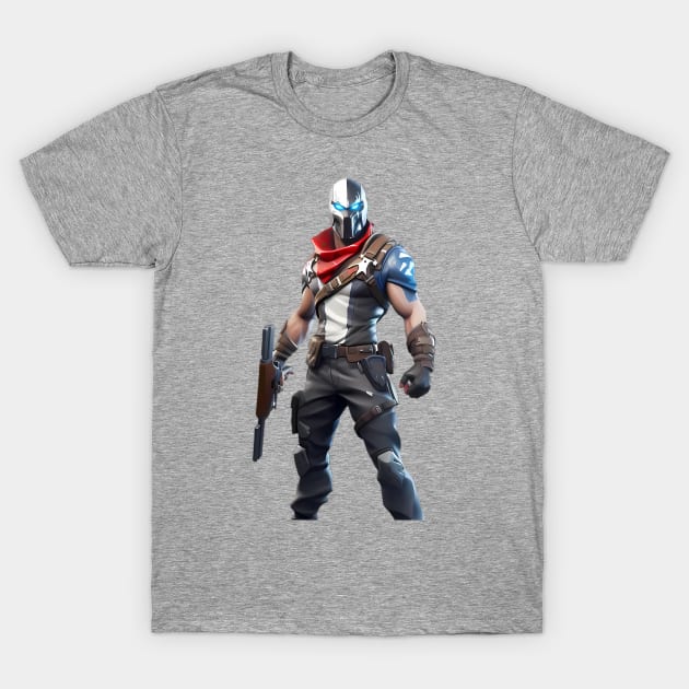 Warrior in fortnite illustration style T-Shirt by VelvetEasel